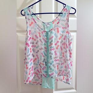 Candies sheer tank top juniors (large)